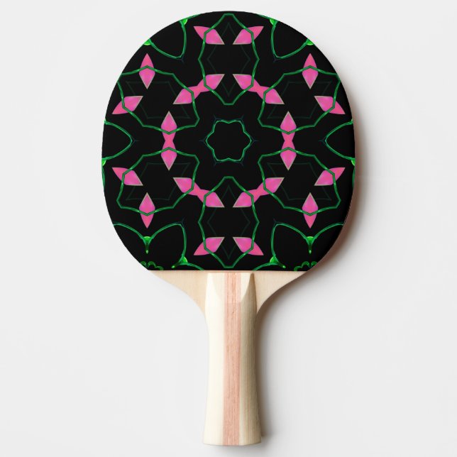 Raquette De Ping Pong Emerald and Pink Kaleidoscope  (Devant)