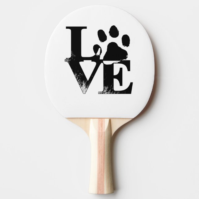 Raquette De Ping Pong Empreinte de patte Ping Pong Paddle (Devant)