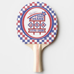 Raquette De Ping Pong Enseigne de marquise rétro USA 250e anniversaire 1