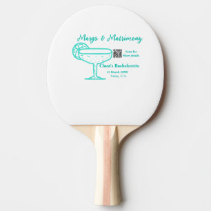 Raquette De Ping Pong enterrement de vie de jeune fille Turquoise Margs 
