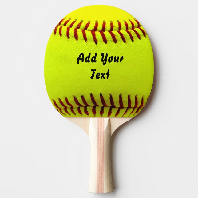 Raquette De Ping Pong Entraîneur de l'équipe du softball jaune de footba (Devant)