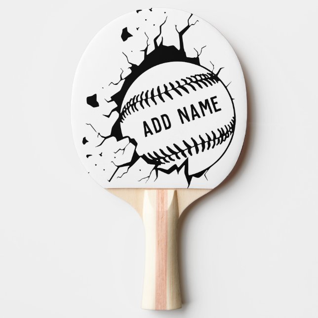 Raquette De Ping Pong Entraîneur du joueur de baseball - dessin moderne  (Devant)