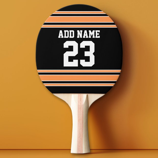 Raquette De Ping Pong Équipe Jersey avec nom et numéro personnalisés (Custom Ping Pong Paddle - Team or College colors Sports Jersey)