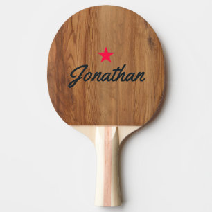 Raquette De Ping Pong Érable Bois Vintage Star Signature