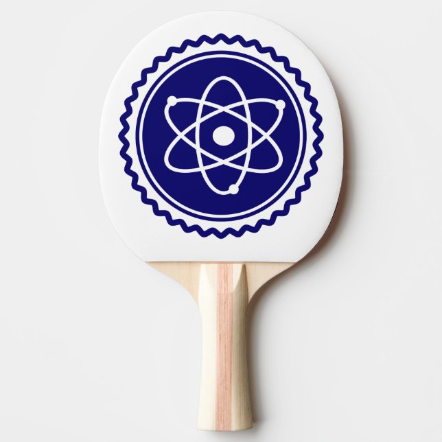 Raquette De Ping Pong Essential Science Bleu Insigne atomique (Devant)