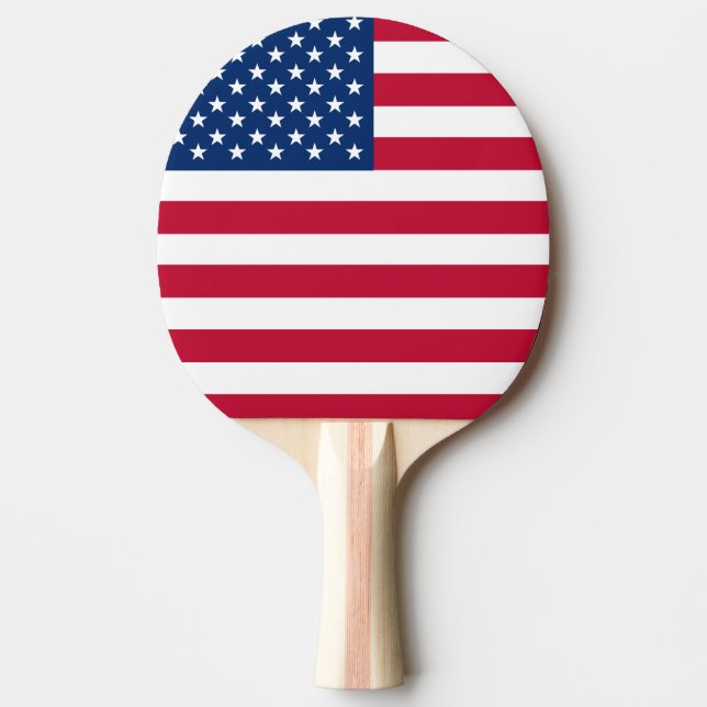 Raquette De Ping Pong États-Unis Drapeau américain étoiles et rayures (Devant)
