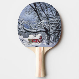 Raquette De Ping Pong États-Unis, Oregon, comté de Clackamas. Neige fraî