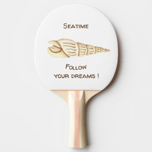 Raquette De Ping Pong Été Suivez vos rêves Coquillage Romantique Mignon