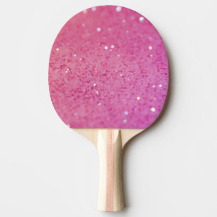 Raquette De Ping Pong Étincelle rose au néon de parties scintillantes