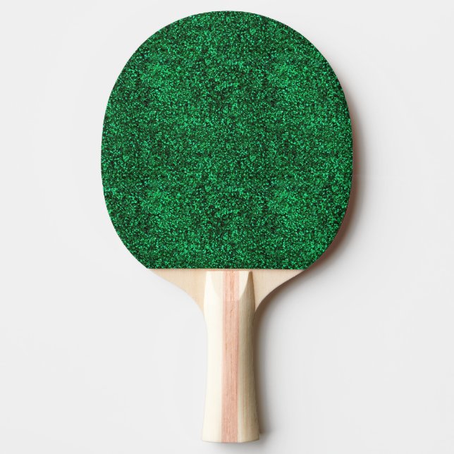 Raquette De Ping Pong Étincelles vertes étincelantes élégantes de (Devant)