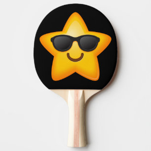 Raquette De Ping Pong Étoile d'Emoji de nuances de cool