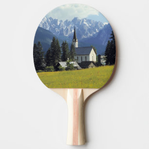 Raquette De Ping Pong Europe, Autriche, Gosau. La flèche de l'église