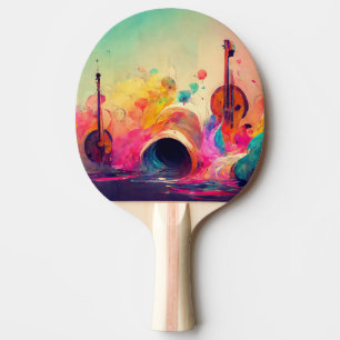 Raquette De Ping Pong Expérience d'élévation personnalisée avec aquarell
