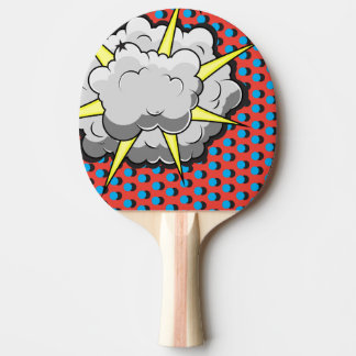 Raquette De Ping Pong Explosion comique de style d'art de bruit