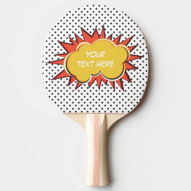 Raquette De Ping Pong Explosion de bande dessinée (Devant)