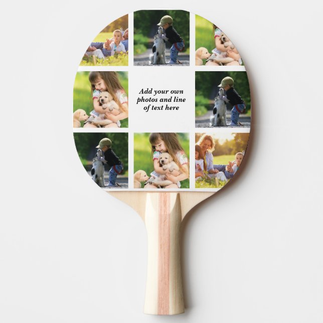 Raquette De Ping Pong Faites votre propre collage photo et texte (Devant)