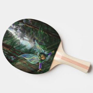 Raquette De Ping Pong Fées forestières et château de cascade