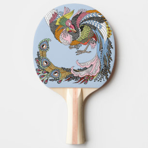 Raquette De Ping Pong Feng Huang et Yin Yang symbole Ping Pong Paddle