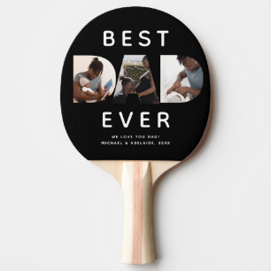Raquette De Ping Pong Fête des pères personnalisée Collage photo meil