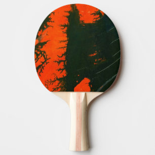 Raquette De Ping Pong "Feu de marais #2" Abstrait Ping Pong Paddle