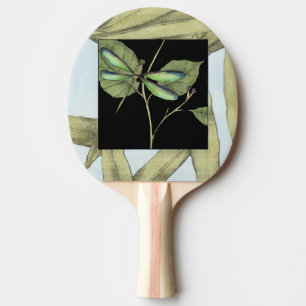 Raquette De Ping Pong Feuille avec l'encart de libellule par Jennifer