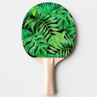 Raquette De Ping Pong Feuilles d'aquarelle tropicale : Élégance transpar
