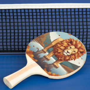 Raquette De Ping Pong Feuilles d'automne Lion mâle