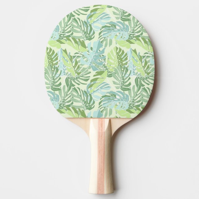 Raquette De Ping Pong Feuilles du Pastel Tropical Palm (Devant)
