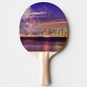 Raquette De Ping Pong Feux d'artifice de nouvelle année de San Francisc