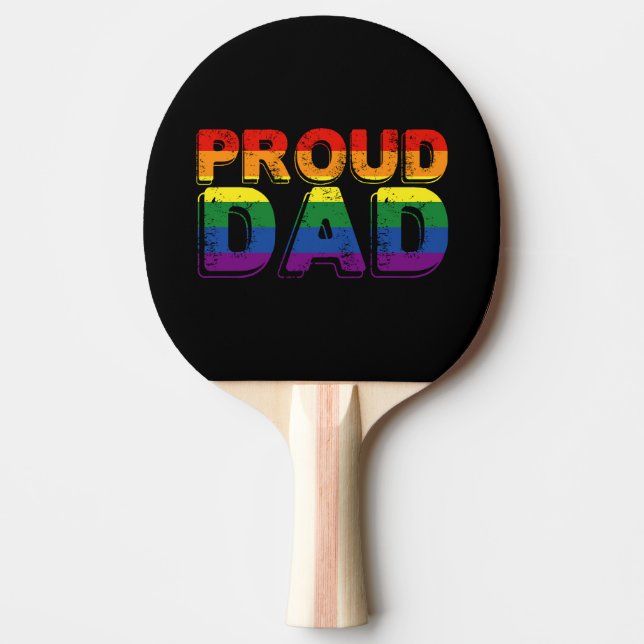 Raquette De Ping Pong Fier papa LGBT Gay pride papa (Devant)