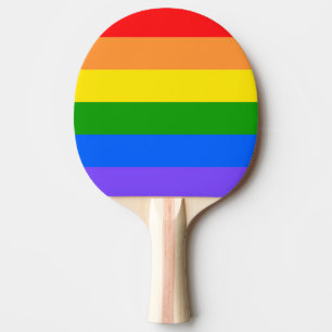 Raquette De Ping Pong Fierté arc-en-ciel colorée