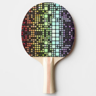 Raquette De Ping Pong Fierté Neurogenre Géométrique Groovy Funky Rétro