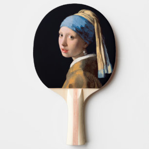 Raquette De Ping Pong Fille avec une perle d'oreille-Johannes Vermeer