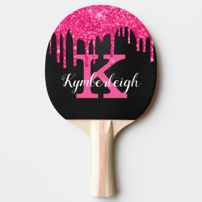 Raquette De Ping Pong Fille Noir Hot Rose Parties scintillant Drivers No (Devant)