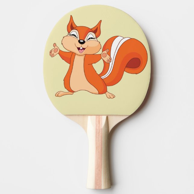 Raquette De Ping Pong Fizzy l'écureuil joueur (Devant)