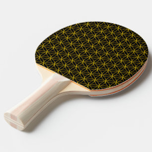 Raquette De Ping Pong Fleur de vie / Blume des Lebens - motif d'or