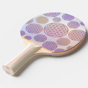 Raquette De Ping Pong Fleur de vie / Blume des Lebens - Violet motif