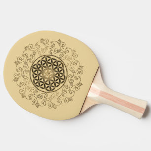 Raquette De Ping Pong Fleur de Vie - Ornements Vintage Mandala 2