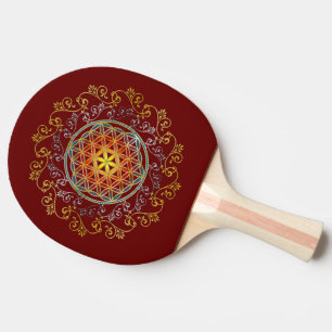 Raquette De Ping Pong Fleur De Vie - Ornements Vintages Mandala 1