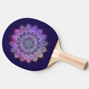 Raquette De Ping Pong Fleur de vie - Style Vintage Galaxy Espace 1