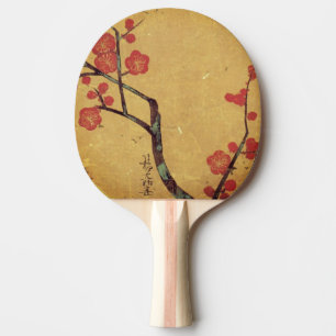 Raquette De Ping Pong Fleur orientale vintage cerisier japonais