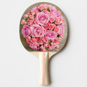 Raquette De Ping Pong Fleur Rose Bouquet