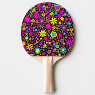 Raquette De Ping Pong Fleurs Arrière - plan Floral Motif