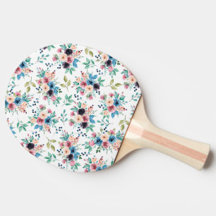Raquette De Ping Pong Fleurs de printemps colorées motif
