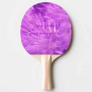 Raquette De Ping Pong Fleurs de teintes violettes transformées