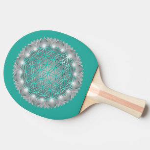 Raquette De Ping Pong FLEURS DE VIE - Géométrie Sacrée Lumière 2