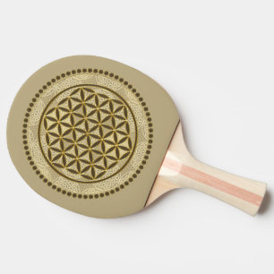 Raquette De Ping Pong FLEURS DE VIE - Symbole de géométrie sacrée Art 2