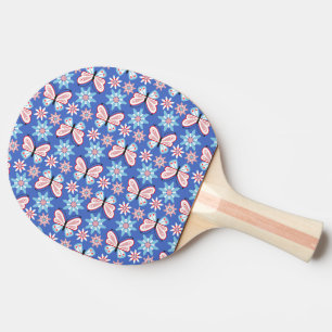Raquette De Ping Pong Fleurs et papillons