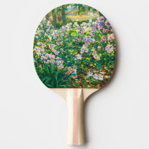 Raquette De Ping Pong Fleurs jolies vintages Illustration Fleurs blanche