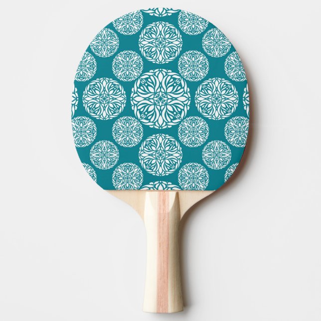 Raquette De Ping Pong Flocon de neige floral d'hiver (Devant)